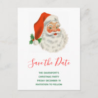 Retro Vintage Jolly Santa Claus Xmas Salve a Data