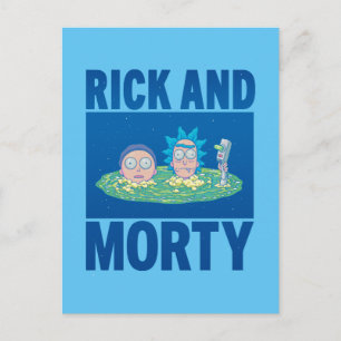 Cartão Postal De Convite RICK E MORTY™  Atravessando o Portal