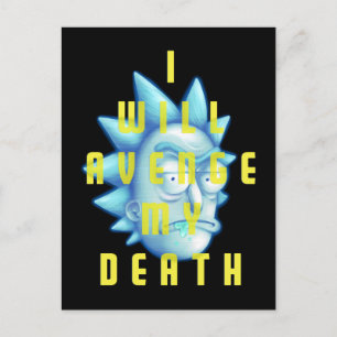 Cartão Postal De Convite RICK E MORTY™ Eu Vingarei Minha Morte