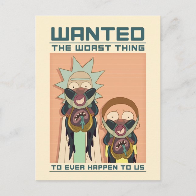 Cartão Postal De Convite RICK E MORTY™ | Glorzo Poster (Frente)