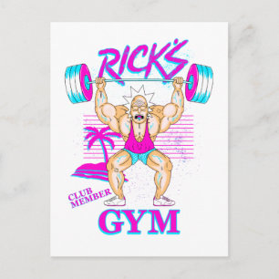 Cartão Postal De Convite RICK E MORTY™   Membro do Clube de Gym Rick