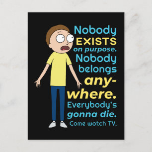 Cartão Postal De Convite RICK E MORTY™   Não Existe Ninguém Para Fins