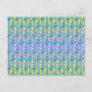 Cartão Postal De Convite RICK E MORTY™   Rainbow Sr. Meeseks Pattern