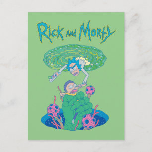 Cartão Postal De Convite RICK E MORTY™ Salvamento do Portal
