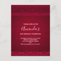 Rico e Na moda de Fundo Vermelho Elegante