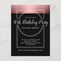 Rosa metálico Dourado no 50º aniversário preto