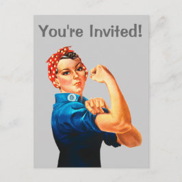 Cartão Postal De Convite Rosie The Riveter WII Poster