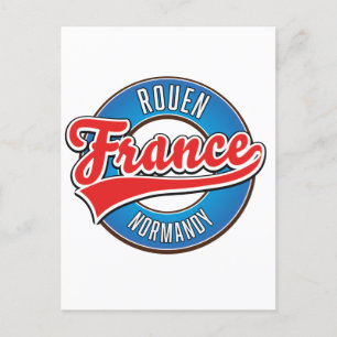 Cartão Postal De Convite Rouen Normandy France - logótipo