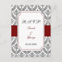 rsvp damask vermelho