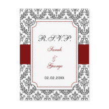 rsvp damask vermelho