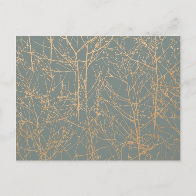 Cartão Postal De Convite RSVP de Casamento de 'Árvore' (Frente)