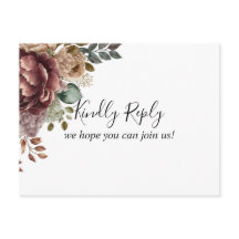 Cartão-postal de Convite RSVP de Casamento de Flux