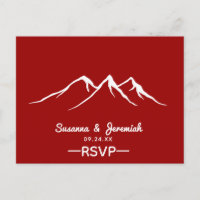 RSVP de Casamento de Veados de Montanha Rustic Cou