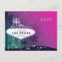 RSVP de Casamento Glamorous Pink Las Vegas