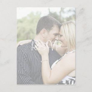 Cartão Postal De Convite RSVP de Casamento Personalizado com foto