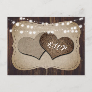 Cartão Postal De Convite RSVP de Casamento RSVP Postcard Meal Choice