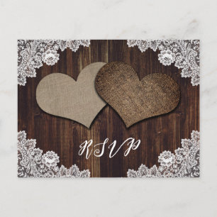 Cartão Postal De Convite RSVP de Casamento RSVP Postcard Meal Choice