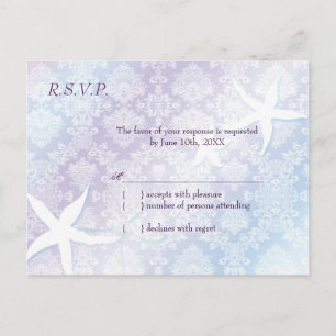 Cartão Postal De Convite RSVP de Casamento Tropical de Bacia de Frigorífico