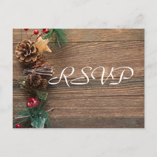 Cartão Postal De Convite RSVP de Chrismas Russo