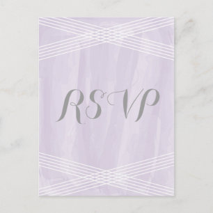 Cartão Postal De Convite RSVP de Deco de Aquarela Puro