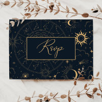 Cartão-postal de Convite RSVP de Lembrete Celestia