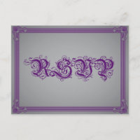 RSVP de Poster roxo com opção de beber