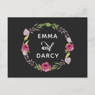 Cartão Postal De Convite Rsvp floral do casamento do primavera de Rosabella