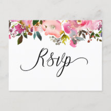 RSVP Floral Primavera em Aquarela