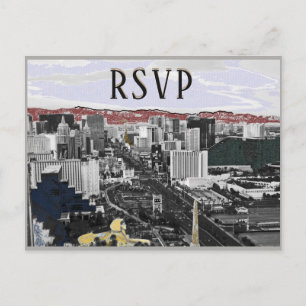 Cartão Postal De Convite RSVP Las Vegas Event Modern