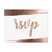RSVP Moderno Simples e Dourado do Elegante escovad