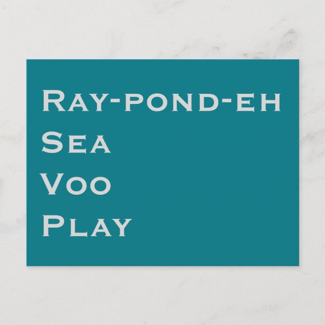 Cartão Postal De Convite RSVP, Pronunciado (Frente)