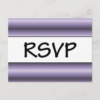 Cartão Postal De Convite RSVP Purple
