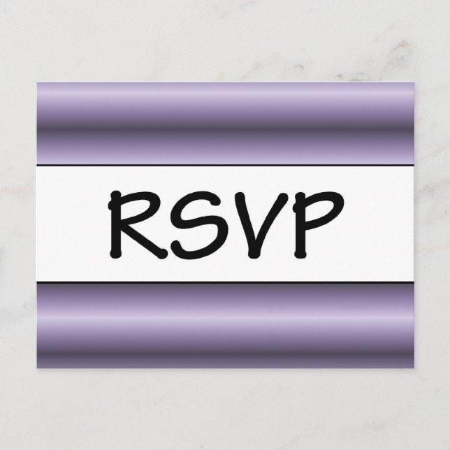 Cartão Postal De Convite RSVP Purple (Frente)