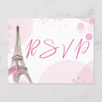RSVP Torre Eiffel Paris Rosa Branco Doze Anos