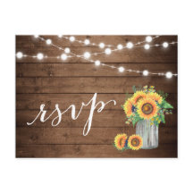 Russo Sunflower Mason Jar String Luzes RSVP