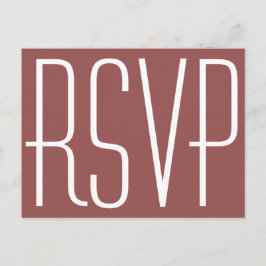 Cartão Postal De Convite Rustic Wine and White RSVP