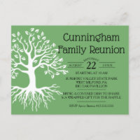 Sage Green Family Reunion Family Tree Silhouette