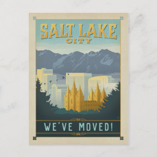 Cartão Postal De Convite Salt Lake City, Utá   que nós nos movemos