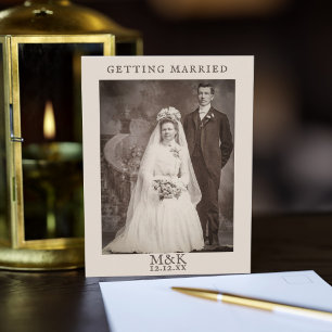 Cartão Postal De Convite Salvar o Cartão-Postal de Casal de Casamento de D