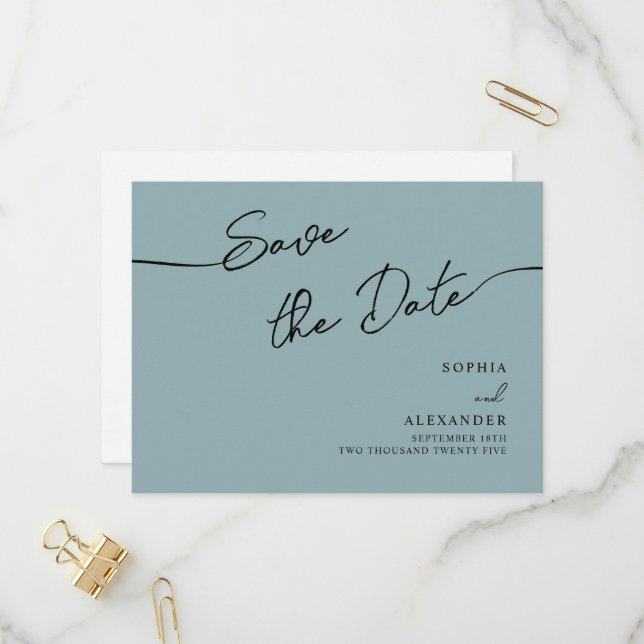 Cartão-Postal De Convite Salve A Data. (Frente/Verso In Situ)