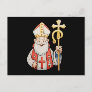 Cartão Postal De Convite São Nicolau Papai Noel Padroeiro Do Natal
