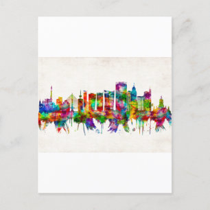 Cartão Postal De Convite São Paulo Brasil Skyline