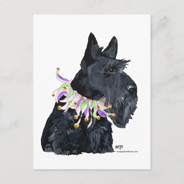 Cartão Postal De Convite Scottish Terrier Party Animal (Frente)
