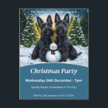 Cartão Postal De Convite Scottish Terriers and Snowman Christmas Party<br><div class="desc">Ponha o tom para uma comemoração festiva com este charmoso cartão postal de convite, com dois adoráveis Terriers Escoceses numa cena de inverno nevado. O par lúdico senta-se ao lado de um bonitinho bonitão, com o sol a pôr-se atrás de árvores cobertas de neve e a lançar um ouro a...</div>