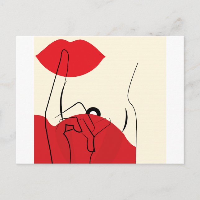 Cartão Postal De Convite segredo (Frente)