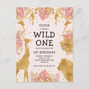 Cartão Postal De Convite Selva Rosa, Selva Rosa, Festa primeiro aniversario