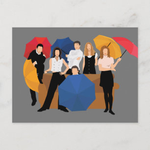 Cartão Postal De Convite Silhueta de Personagem FRIENDS™