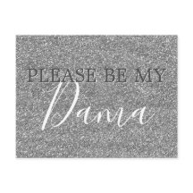 Silver Glitter Dama Quinceanera Proposta