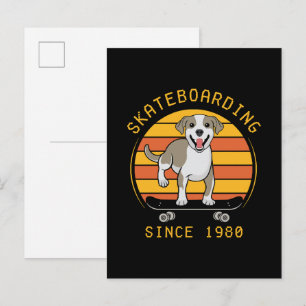 Cartão Postal De Convite Skateboard Desde 1980