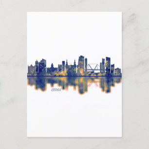 Cartão Postal De Convite Skyline Leeds